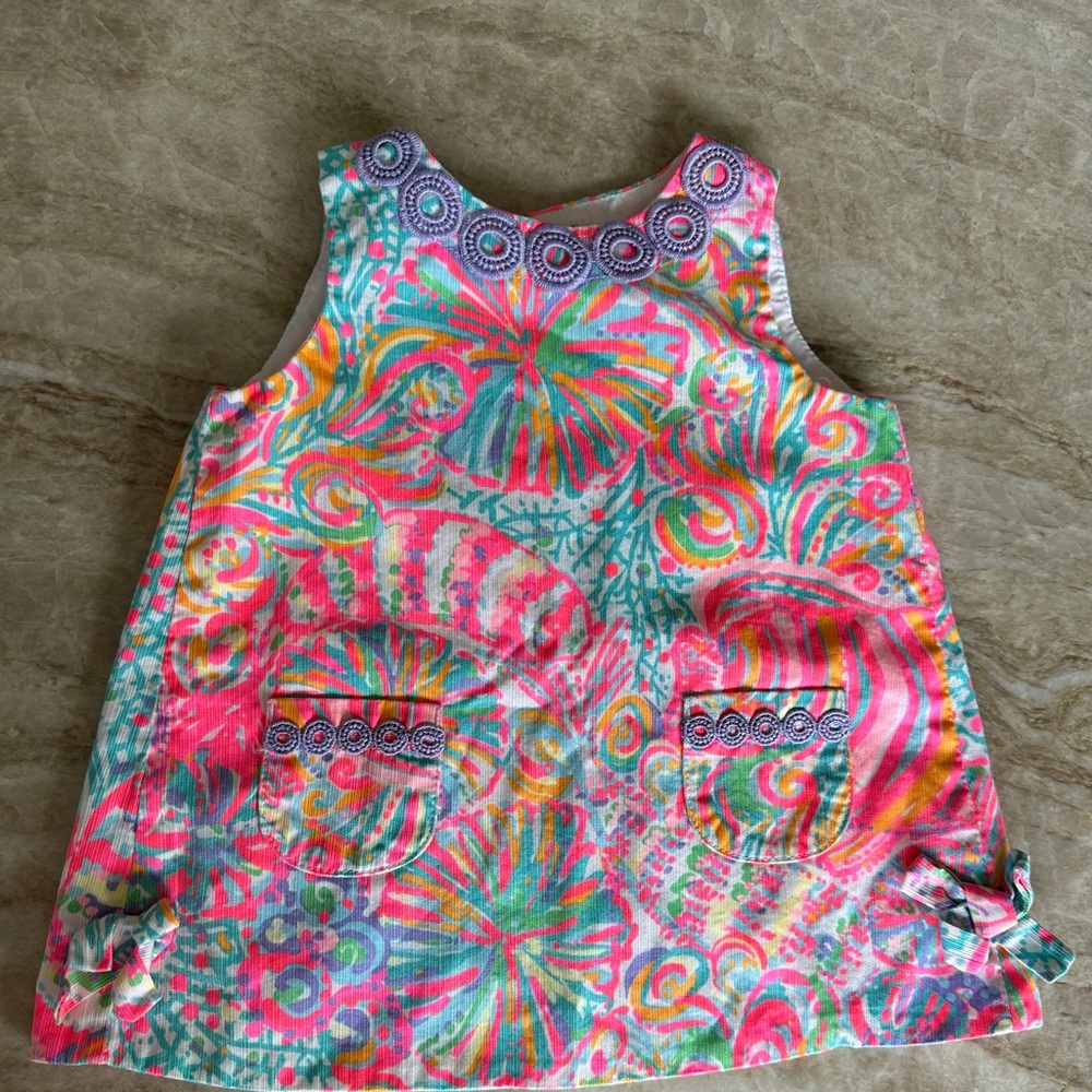 Lilly Pulitzer Baby Lilly Shift Dress "Shell Me Something Good" 12-18M